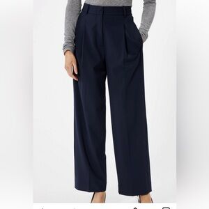 Sophie Rue Women's M  Navy Dress Pants  High Rise  Wide leg Pleated